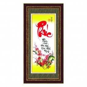 Tranh thư pháp vẽ tay chữ - PHÚC -